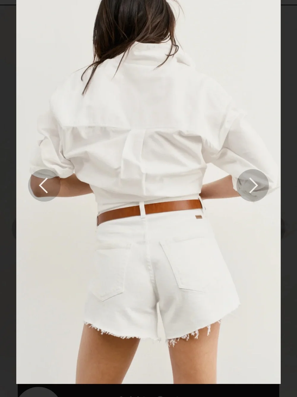AYR “The Sure Sure” White Frayed Hem Women's Denim Shorts 25